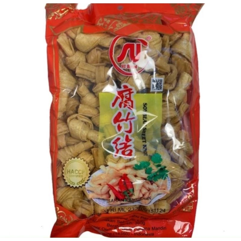 

kembang tahu pita soybeean sheet knot berat bersih 300g import