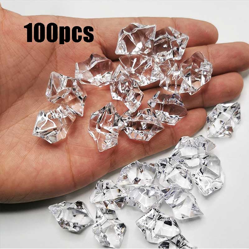 Fake Ice Cube Es Batu Palsu Akrilik Food Photography Acrylic Prop Foto 50Pcs Cube/100Pcs Crystal