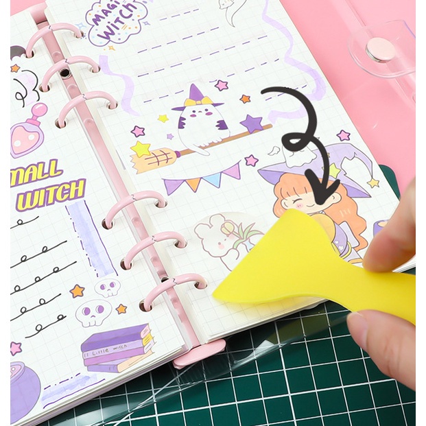 8pcs / Set Sekop + Scraper + Pinset Mini Untuk Dekorasi Scrapbook / Diary