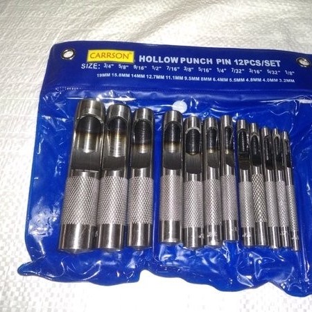 

Kol Alat Plong Set 12Pcs Carrson / Hollow Punch / Mata Besi Pembolong