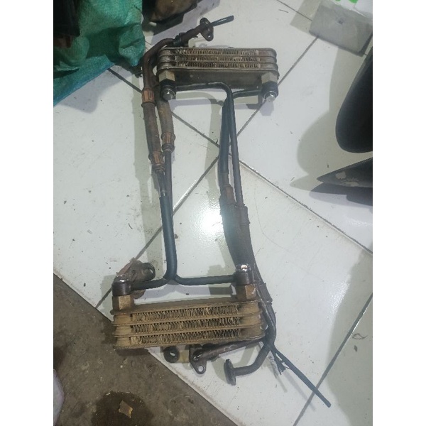 Radiator satria Fu original lepas motor