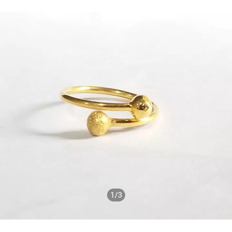 cincin kelingking model silang boba emas asli kadar 700
