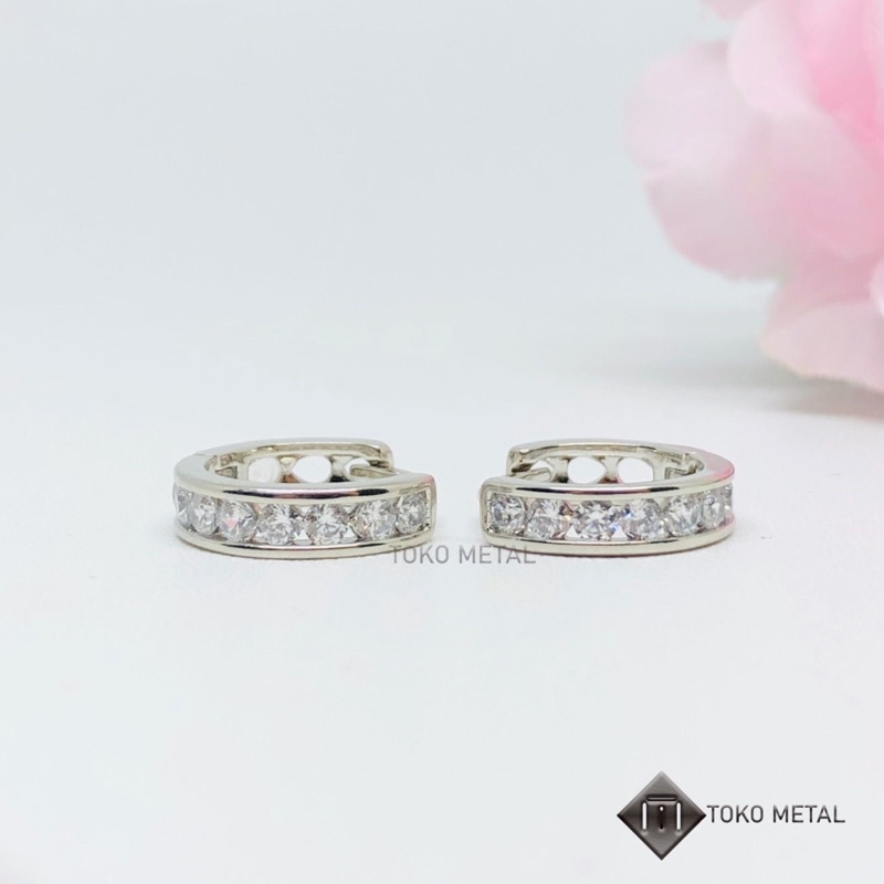 Anting Xuping 100% Original Mata Baris Silver Lapis Emas [ Toko Metal ]