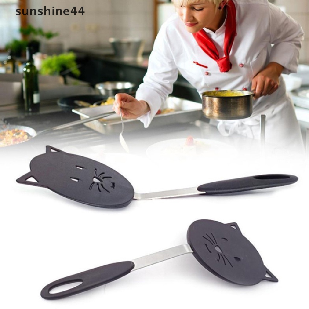 Sunshine Kitchen Nylon Cat Spatula Penggorengan Anti Lengket Omelette Shovel Spatula Ikan Goreng.