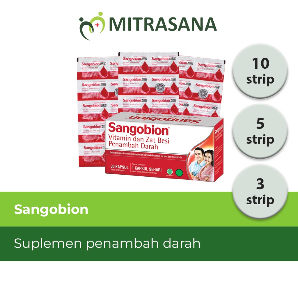 Sangobion 1 Strip 10 Tablet - Suplemen Penambah Darah