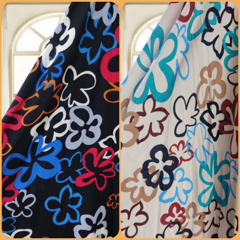 Kain Katun Rayon Viscose Premium Motif Terbaru Kekinian Meteran