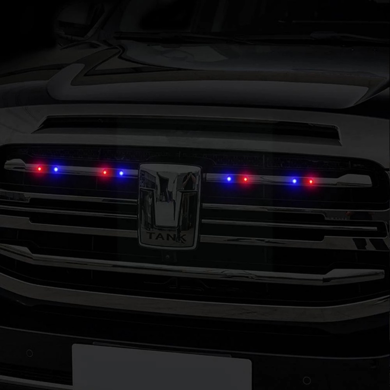 Lampu Peringatan Mini LED Tenaga Surya Mobil Malam Naik Motor Sepeda Kendaraan Tail Light Auto Strobo Safety Caution Lamp Universal Aksesoris Otomotif