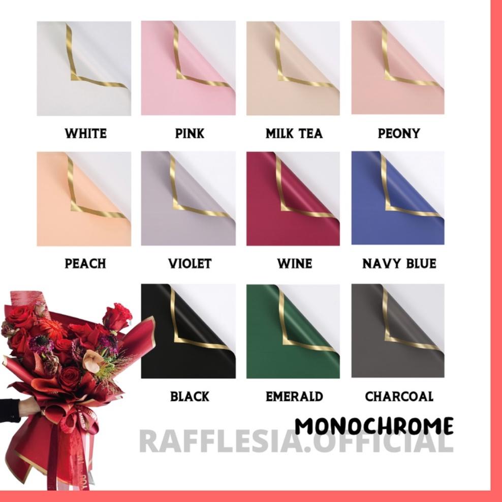 

Spesial Tahun Ini [Buy 3 Free Gold] [5 LEMBAR] Flower Wrapping Paper Varian List Gold Solid Emas Kertas Buket Bunga Cellophane Florist Kertas Kado