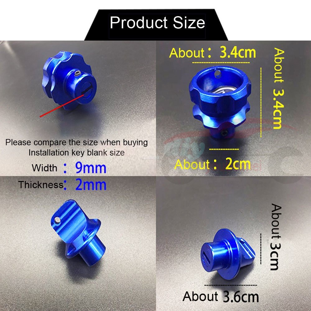 Gantungan Kunci Universal Motor Dimodifikasi Key Cover CNC Mata Kunci Segi Lima Hexagon Head Cover Kunci Hias Ring Aksesori Mobil