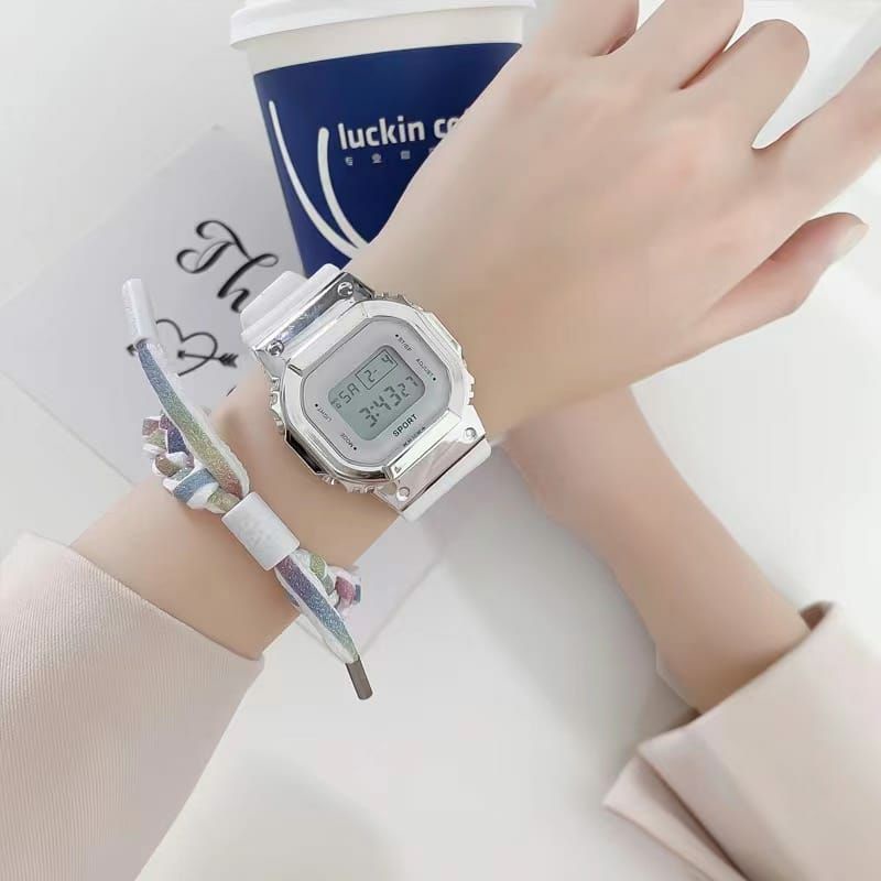 Jam Tangan Kasual Digital Sporty Pria Wanita Visual Limited Edition Bisa COD