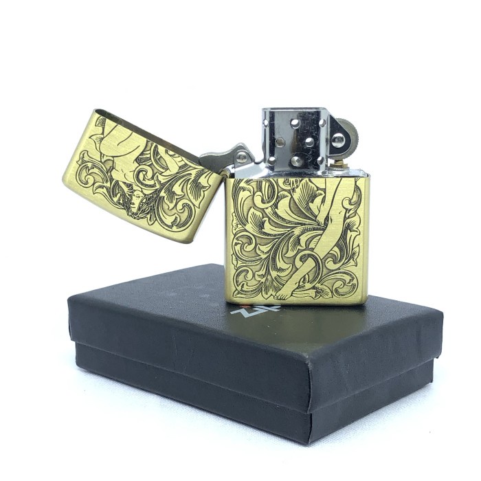 Korek Api Zippo Gold Motif Sexy Lady Grafir Premium