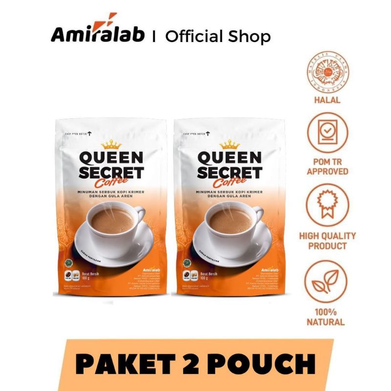 ( PAKET 2 PCS )Queen secret coffee kopi melancarkan haid by Amiralab
