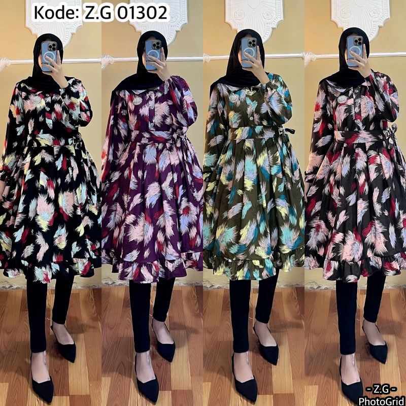 TUNIK BELT MOTIF BARU / TUNIK BUSUI REMPEL FREE BELT