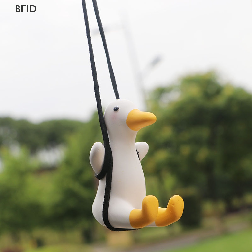 [BFID] Aksesoris Mobil Anime Lucu Ayunan Bebek Liontin Kaca Spion Otomatis Ornamen [ID]