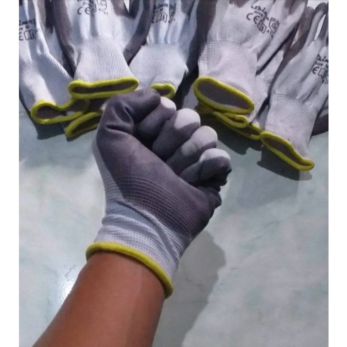 GROSIR 1 Lusin 12 Pasang sarung tangan working kerja Lapis karet
