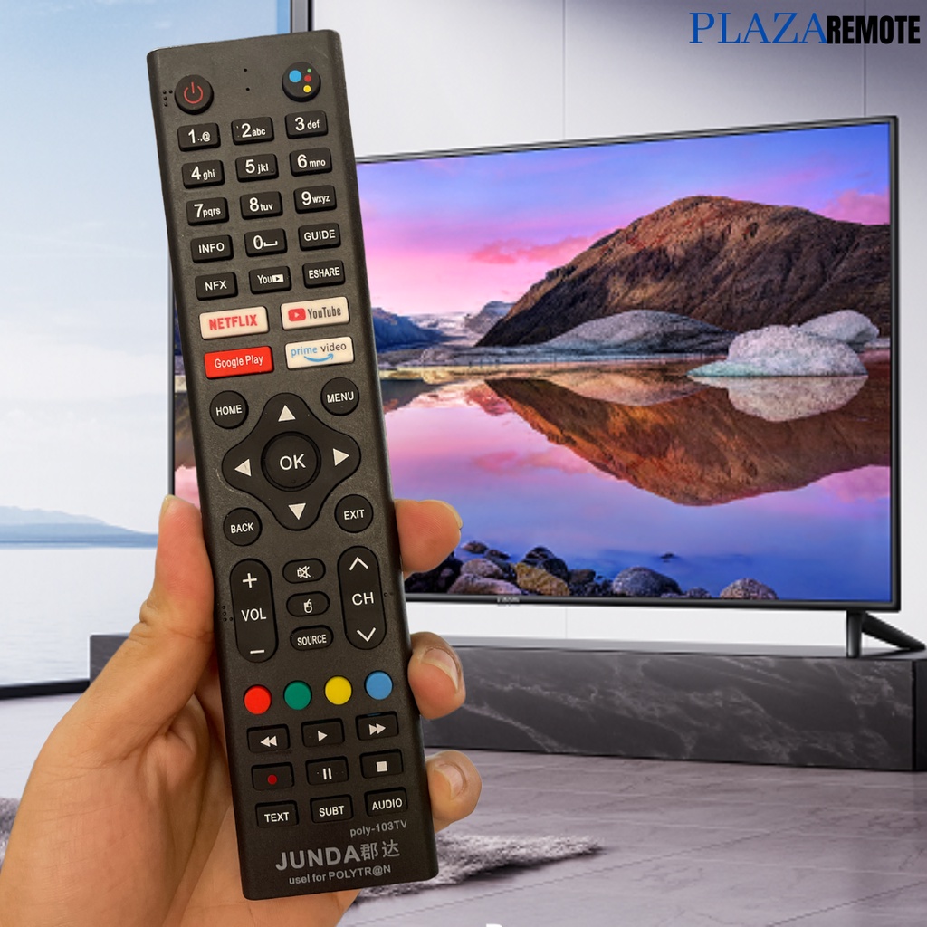 REMOTE TV POLYTRON SMART TV NETFLIX YOUTUBE POLY 103TV JUNDA