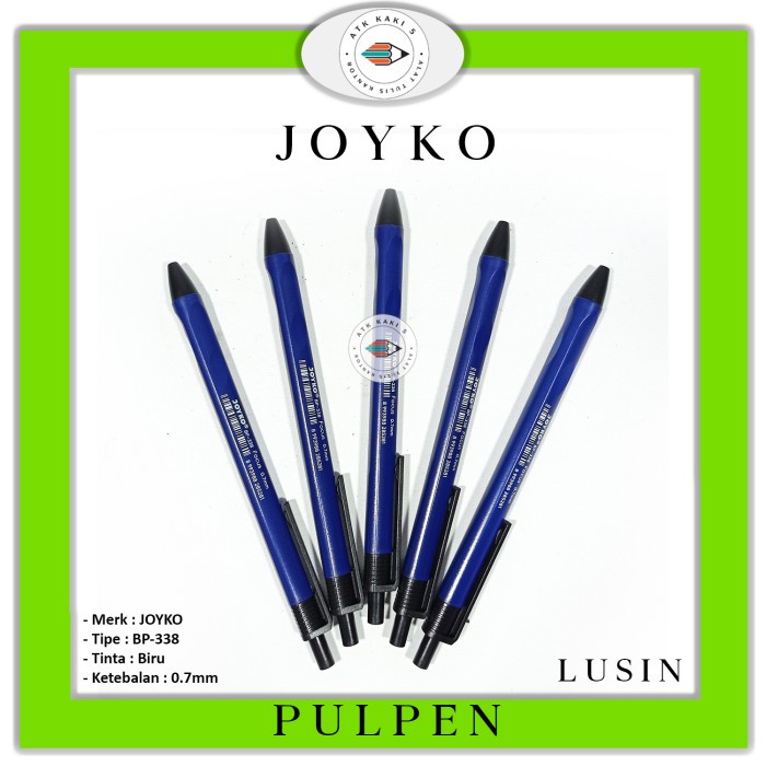 

JOYKO - Pulpen BP - 338 Biru / Blue - Lusin