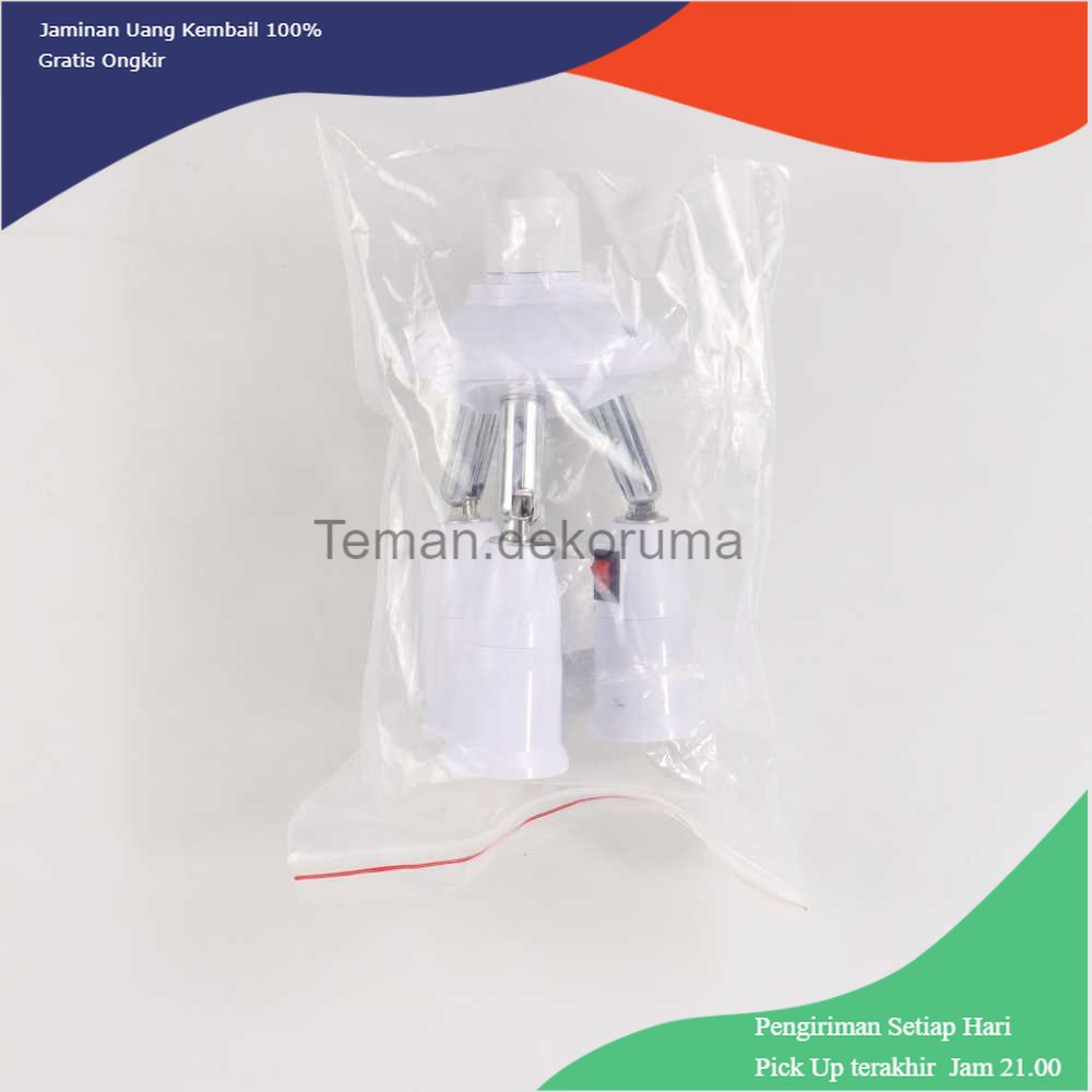TD - LMP ASMTLED Fitting Lampu Bohlam Studio LED Cabang 3 with Switch E27 - E344