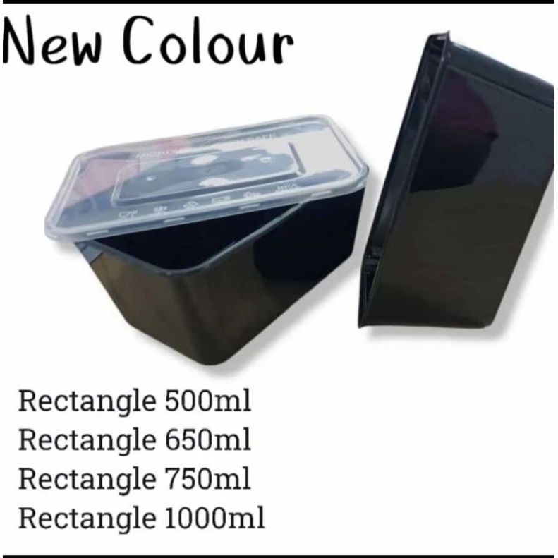 Thinwall persegi 750 ml hitam