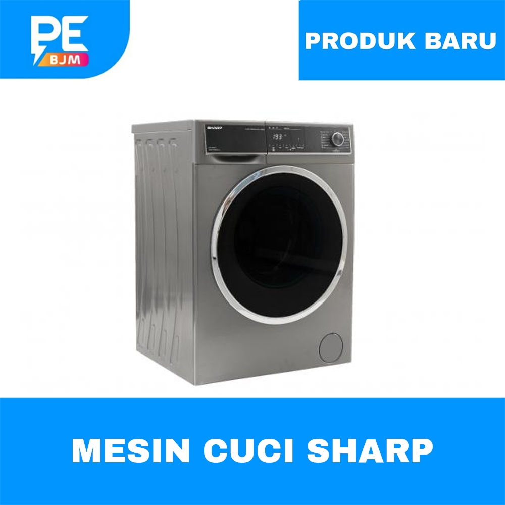 MESIN CUCI SHARP 8 KG FRONT LOADING ES-FL1280BTX