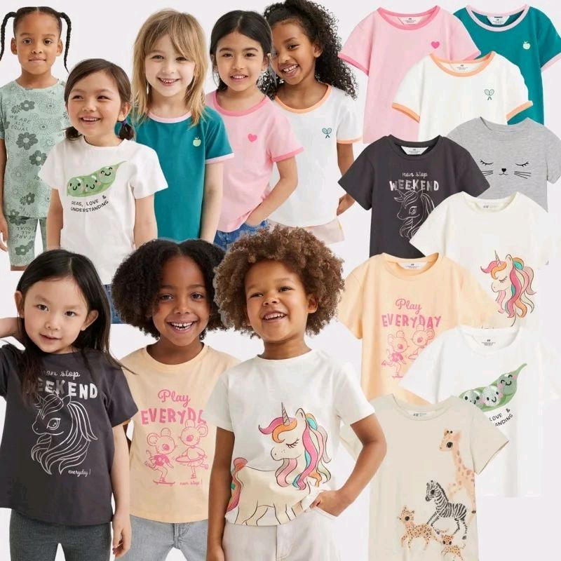 Kaos Anak perempuan HM Original New