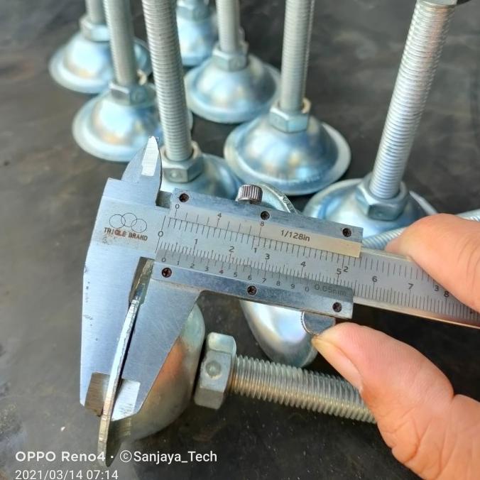 Kaki Meja M12 Galvanis | Adjuster Table M 12 | Foot Adjuster M12