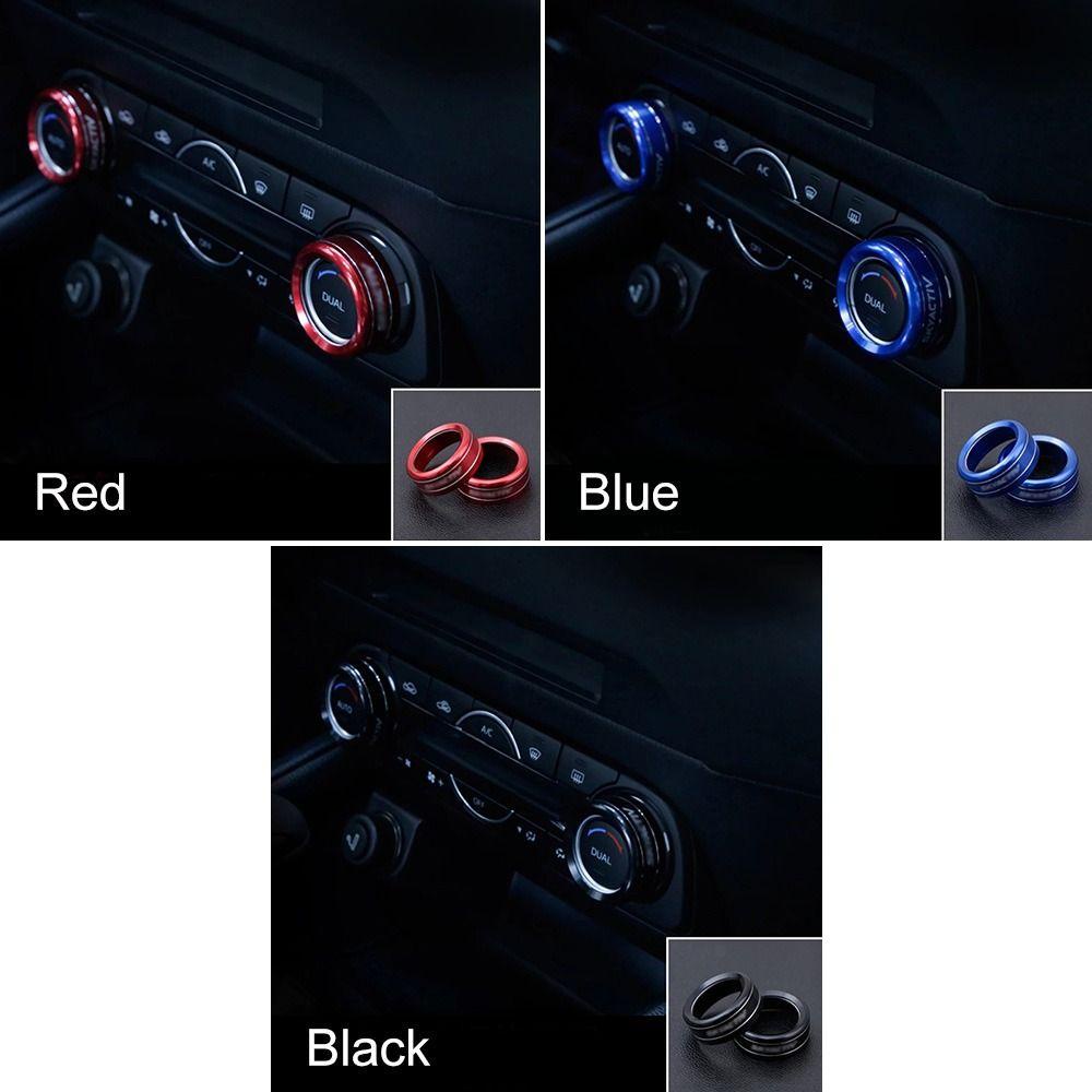 Kenop Ac Mobil Populer Mudah Dipasang Untuk Mazda CX-4 Atze CX-5 Trim Ring Cincin Knob Ac