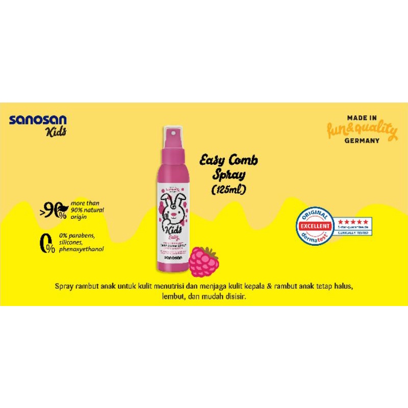 Sanosan Kids Easy Comb Spray 125mL Vitamin Rambut Anak Mudah Disisir