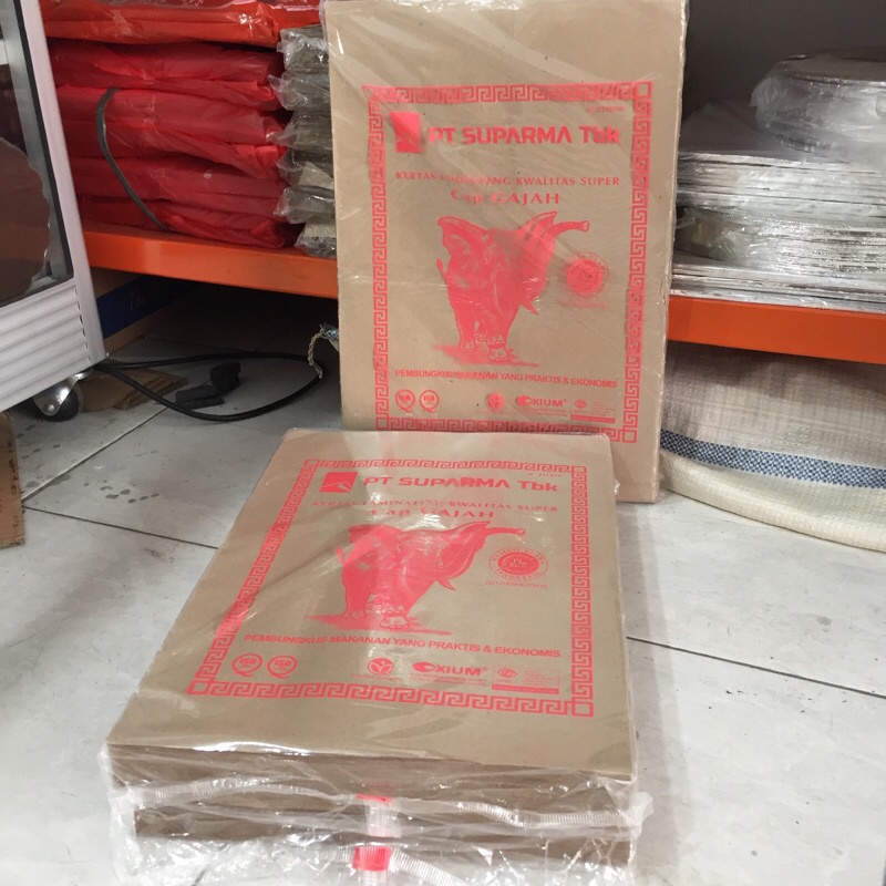 Kertas Nasi Cap Gajah Merah Kertas Nasi Coklat 250 lembar