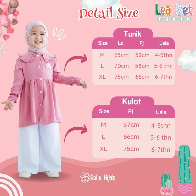 LEA TUNIK/STELAN ANAK /SETELAN ANAK PEREMPUAN/BAJU ANAK PEREMPUAN /PAKAIAN ANAK PEREMPUAN/TUNIK ANAK/TUNIK KEKINIAN