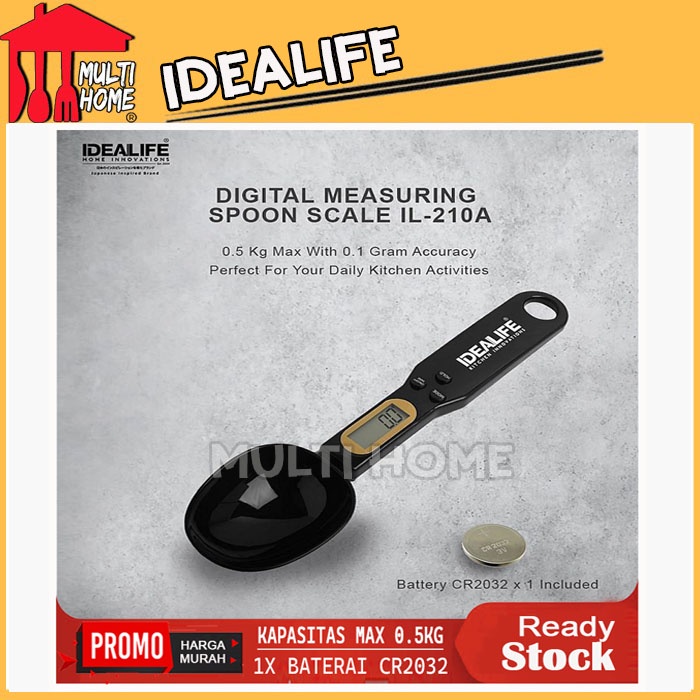 Idealife Timbangan Sendok IL–210A/Digital Measuring Spoon Scale 0.5Kg