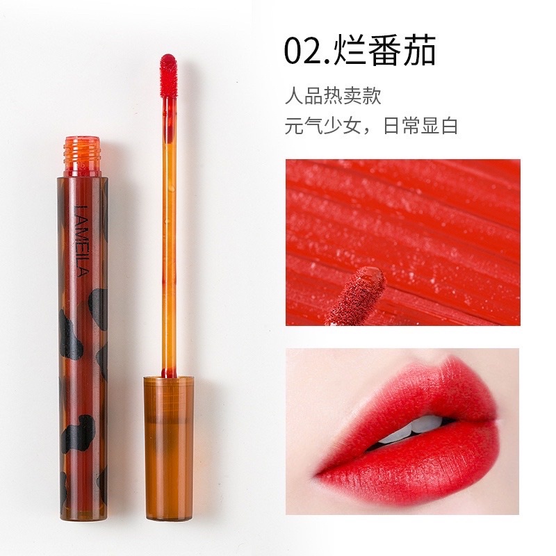 Lameila Lip Glaze Tahan Air Sweat Proof Anti Lengket 6 Warna New 1046