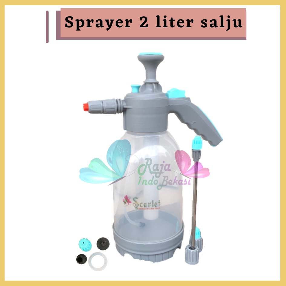 PROMO Semprotan 2 Liter Salju Semprotan Disinfektan 2 Liter Busa Hand Sprayer Tanaman Spray Semprot Manual - Sprayer 2 Liter Super Stick Scarlet, Sprayer Jet Pompa 2Liter