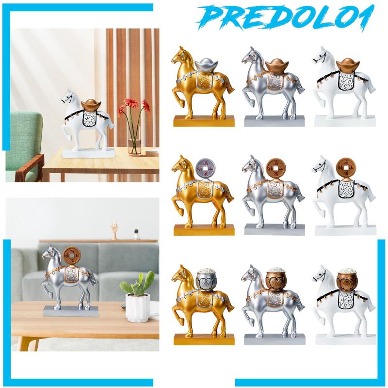 [Predolo1] Patung Kuda Bahan Resin Figurine Statue Art Craft Untuk Dekorasi Meja Rumah