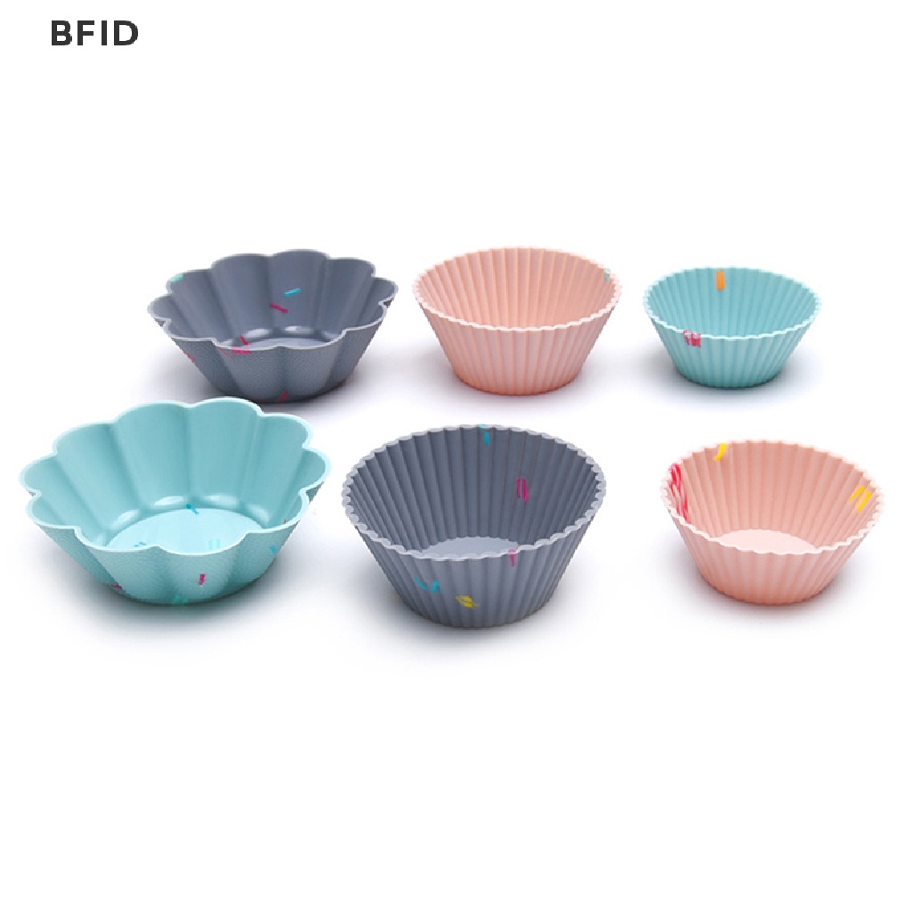 [BFID] 6pcs/set Cetakan Silikon Kue Muffin Cupcake Baking DIY Cake Tools Dishes Cup [ID]