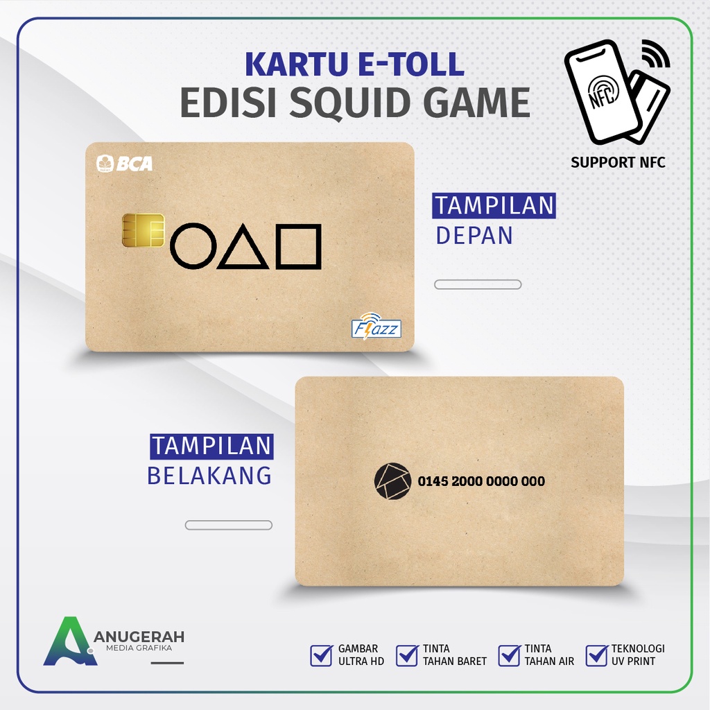 Kartu Flazz BCA Gen 2 E-money Mandiri Motif SG