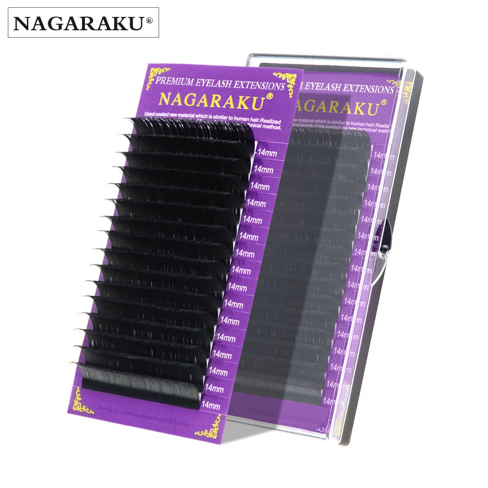 Nagaraku Natural Mink Lashes D Curl Single Eyelash Extensions Nagaraku Bulu Mata Nagaraku Eyelash Extension Premium Bulu Mata Eyelash