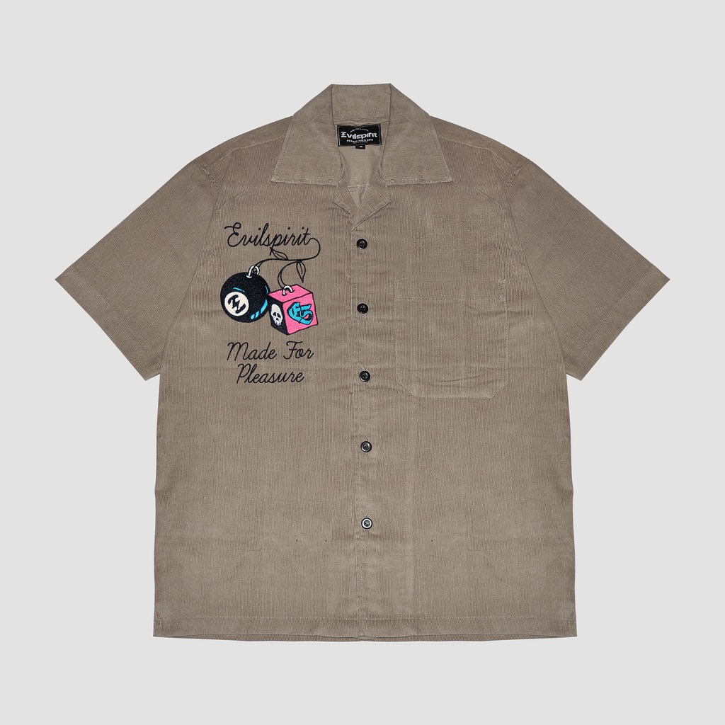 EVILSPIRIT KEMEJA CORDUROY - GOODY SHIRT MOCCA