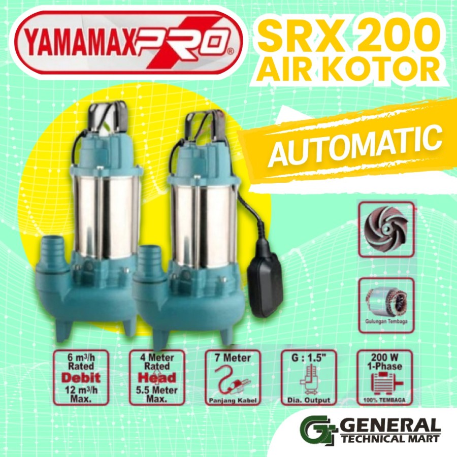 Pompa celup air kotor otomatis SRX-200 Yamamax Pro