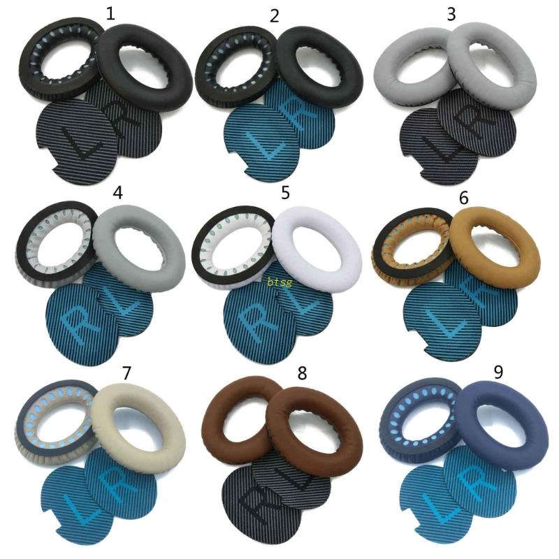 Bt Earcap Cover Untuk A2E QC15 QC25 Headset Ear Pads Busa Memori Lembut Kulit Protein