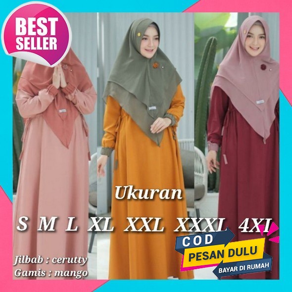 Gamis Terbaru 2022 Rasya Midi Baju Wanita Long Dress Gamis Remaja Midi Dress Muslim Katun Mix Jeans 
