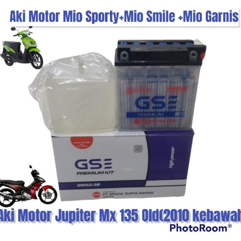 Aki Motor Mio Sporty / Mio Smile / Mio Garnis GM5Z-3B GSE Aki Basah Mio Sporty