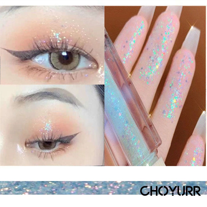 【COD】Eye Shadow Liquid Glitter Liquid Round Tube Pearlescent Brightening Monochrome Eye Shadow Eyeshadow Shimmer Eye Makeup-CH