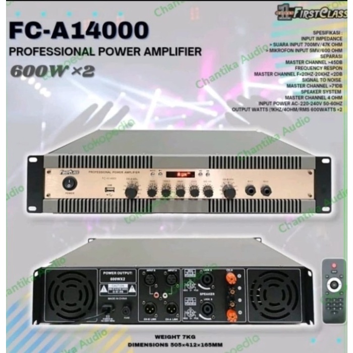 Power amplifier Firstclass a 14000 | PRO power ampli FCA 140000 a14000