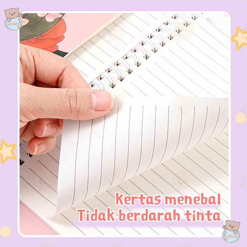 Poney Buku catatan ring a5 Notebook ring motif Buku tulis spiral ring
