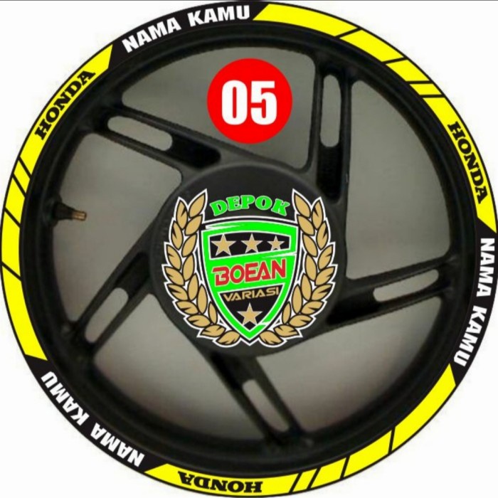 

TERLARIS | Sticker Lis Velg Motor Custom Nama Lis velg Nmax PCX AEROK VARIO DLL - 05