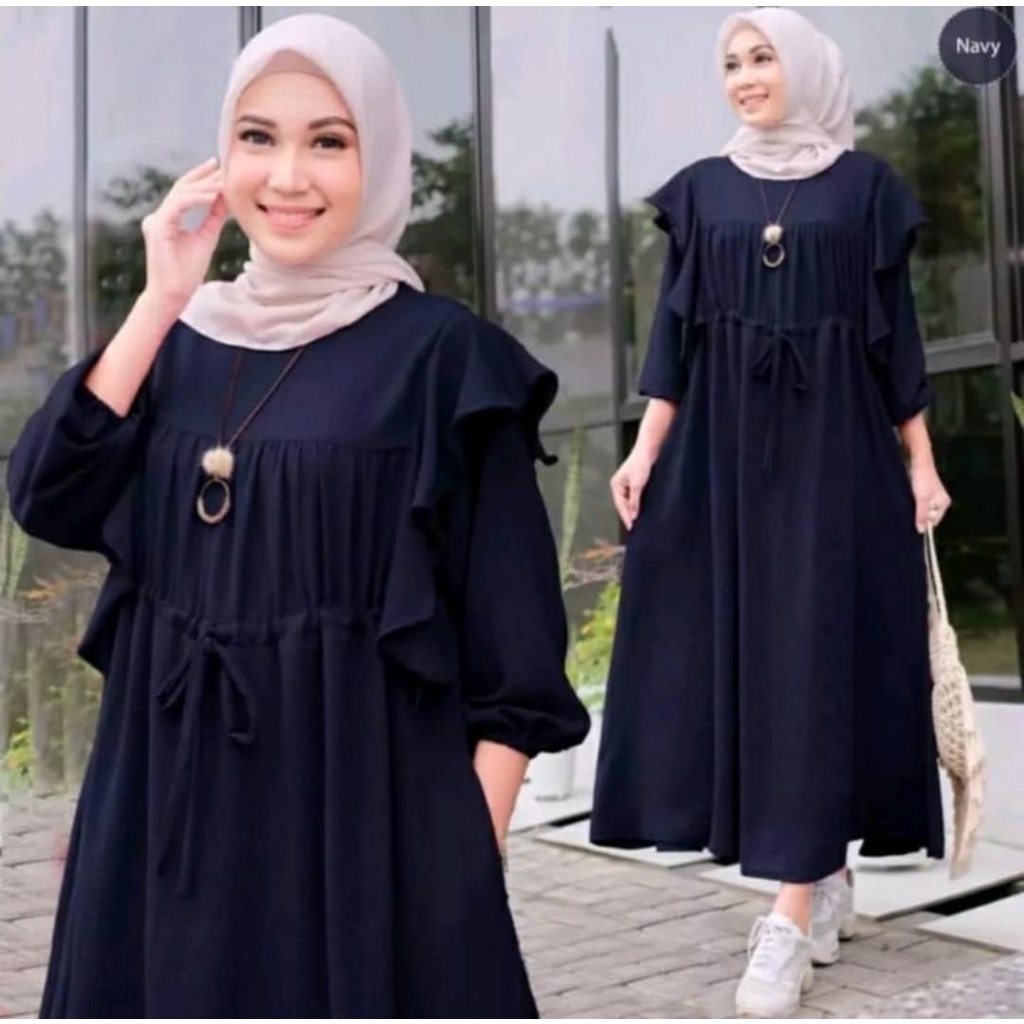 Gamis Serut Jumbo / Gamis Wanita Kekinian / Gamis Wanita Murah / Gamis Terbaru / Gamis Kondangan