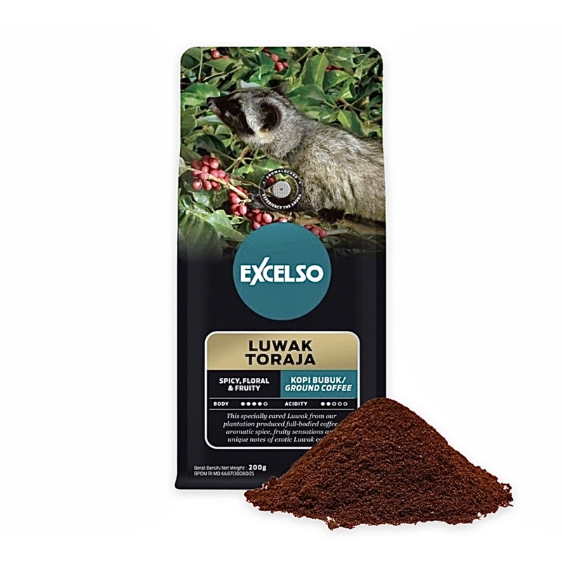 

Excelso Luwak Toraja Bubuk 200Gr (Free Coffe Press Excelso)