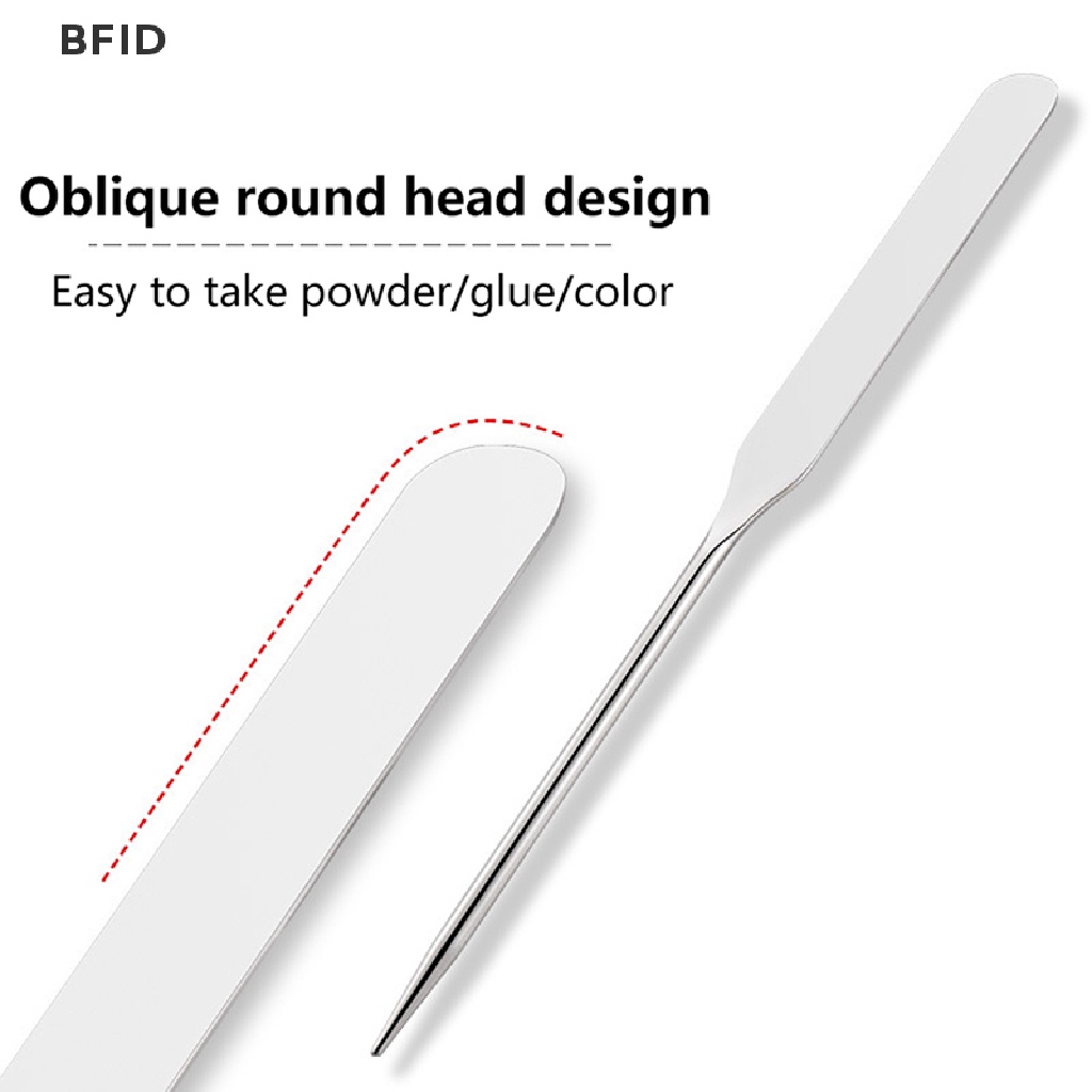 [BFID] 1pcs Stainless Steel Dual Head Makeup Toner Spatula Mixing Stick Foundation [ID]