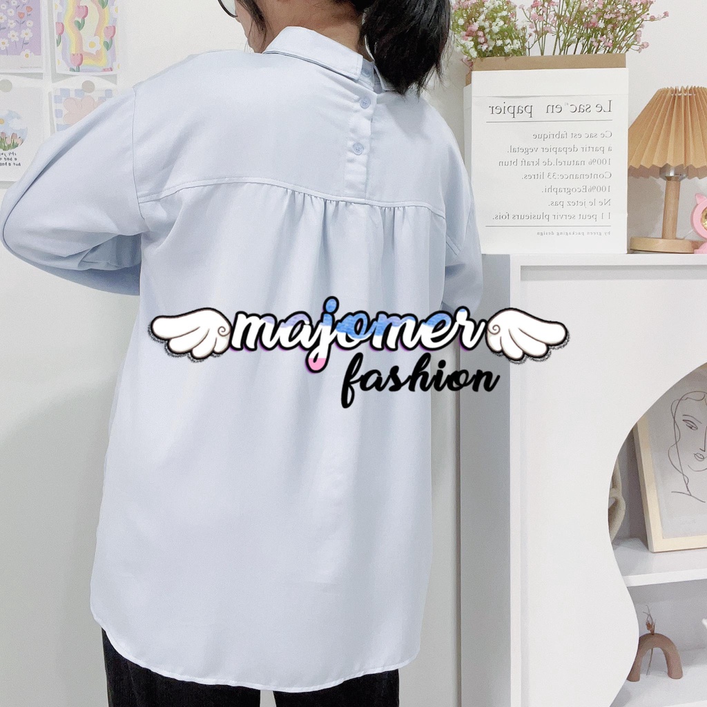 MAJOMER | CHIYUN SHIRT - KEMEJA BASIC POLOS WANITA